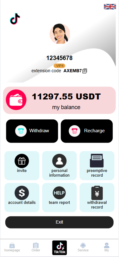 海外TIKTOK抢单刷单系统/多语言订单任务系统/打针重置全开源源码