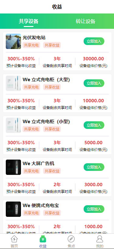 特斯拉光电共享投资理财源码/特斯拉理财源码/共享行动电源源码/共享电站源码